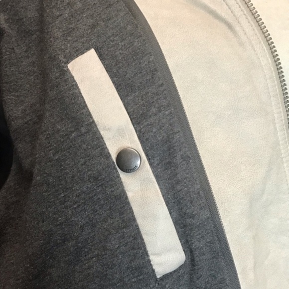 Express hoodie motor vegan leather biker jacket - Picture 7 of 8